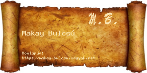 Makay Bulcsú névjegykártya